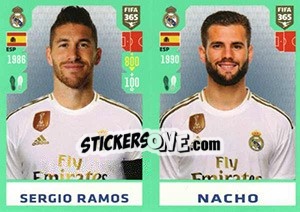 Sticker Sergio Ramos / Nacho Fernández - FIFA 365 2020. 448 stickers version n. 109 - Panini