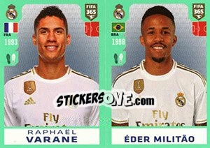 Sticker Raphaël Varane - éder Militão - FIFA 365 2020. 448 stickers version - Panini