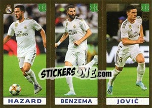 Sticker Eden Hazard / Benzema / Jovic - FIFA 365 2020. 448 stickers version n. 120 - Panini
