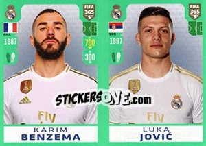 Cromo Karim Benzema / Luka Jovic - FIFA 365 2020. 448 stickers version - Panini