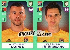 Sticker Anthony Lopes - Ciprian Tătărușanu - FIFA 365 2020. 448 stickers version n. 124 - Panini