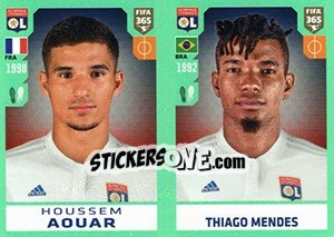 Sticker Houssem Aouar / Thiago Mendes - FIFA 365 2020. 448 stickers version - Panini