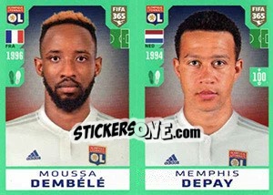 Sticker Moussa Dembélé / Memphis Depay - FIFA 365 2020. 448 stickers version n. 137 - Panini