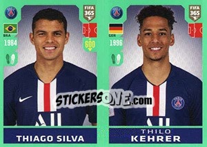 Sticker Thiago Silva / Thilo Kehrer - FIFA 365 2020. 448 stickers version n. 142 - Panini