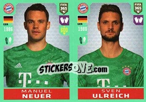 Cromo Manuel Neuer / Sven Ulreich - FIFA 365 2020. 448 stickers version - Panini