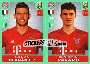 Sticker Lucas Hernandez / Benjamin Pavard - FIFA 365 2020. 448 stickers version n. 159 - Panini