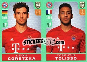 Sticker Leon Goretzka / Corentin Tolisso - FIFA 365 2020. 448 stickers version n. 161 - Panini