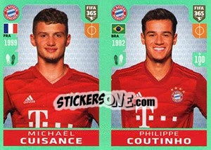 Sticker Mickaël Cuisance / Philippe Coutinho - FIFA 365 2020. 448 stickers version - Panini