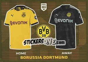 Sticker Borussia Dortmund T-Shirt - FIFA 365 2020. 448 stickers version n. 171 - Panini