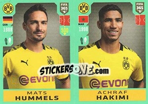 Sticker Mats Hummels / Achraf Hakimi - FIFA 365 2020. 448 stickers version n. 173 - Panini