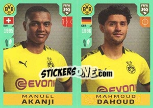 Sticker Manuel Akanji / Mahmoud Dahoud - FIFA 365 2020. 448 stickers version n. 175 - Panini