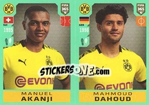 Cromo Manuel Akanji / Mahmoud Dahoud - FIFA 365 2020. 448 stickers version - Panini