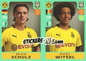Sticker Nico Schulz / Axel Witsel - FIFA 365 2020. 448 stickers version - Panini