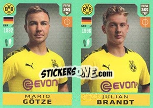 Sticker Mario Götze / Julian Brandt - FIFA 365 2020. 448 stickers version n. 178 - Panini
