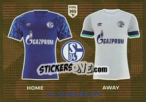 Sticker FC Schalke 04 T-Shirt - FIFA 365 2020. 448 stickers version n. 187 - Panini