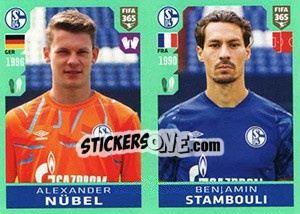 Sticker Alexander Nübel / Benjamin Stambouli - FIFA 365 2020. 448 stickers version n. 188 - Panini