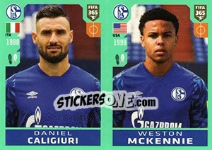 Sticker Daniel Caligiuri / Weston McKennie - FIFA 365 2020. 448 stickers version n. 193 - Panini