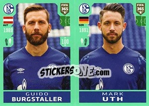 Sticker Guido Burgstaller / Mark Uth - FIFA 365 2020. 448 stickers version - Panini