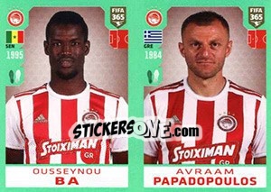 Sticker Ousseynou Ba / Avraam Papadopoulos - FIFA 365 2020. 448 stickers version n. 206 - Panini