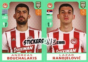 Cromo Andreas Bouchalakis / Lazar Randelovic - FIFA 365 2020. 448 stickers version - Panini