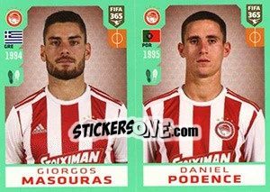 Sticker Giorgos Masouras / Daniel Podence - FIFA 365 2020. 448 stickers version n. 213 - Panini