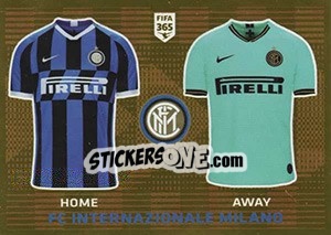 Sticker FC Internazionale Milano T-Shirt - FIFA 365 2020. 448 stickers version n. 219 - Panini