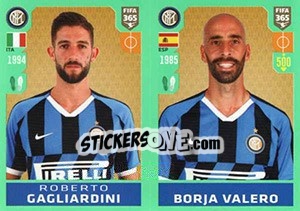 Sticker Roberto Gagliardini / Borja Valero - FIFA 365 2020. 448 stickers version n. 226 - Panini
