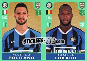 Sticker Matteo Politano / Romelu Lukaku - FIFA 365 2020. 448 stickers version n. 233 - Panini