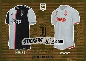 Sticker Juventus T-Shirt - FIFA 365 2020. 448 stickers version n. 235 - Panini