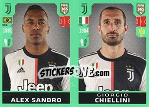 Sticker Alex Sandro / Giorgio Chiellini - FIFA 365 2020. 448 stickers version n. 237 - Panini
