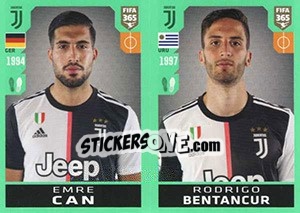 Sticker Emre Can / Rodrigo Bentancur - FIFA 365 2020. 448 stickers version n. 242 - Panini