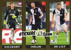 Figurina Szczęsny - Chiellini - de Ligt - FIFA 365 2020. 448 stickers version - Panini