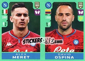 Sticker Alex Meret / David Ospina - FIFA 365 2020. 448 stickers version - Panini