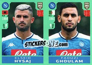 Sticker Elseid Hysaj / Faouzi Ghoulam - FIFA 365 2020. 448 stickers version n. 253 - Panini