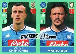 Sticker Vlad Chiriches / Mário Rui - FIFA 365 2020. 448 stickers version - Panini