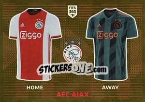 Sticker AFC Aiax T-Shirt - FIFA 365 2020. 448 stickers version n. 267 - Panini