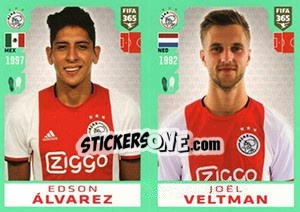 Sticker Edson Álvarez / Joël Veltman - FIFA 365 2020. 448 stickers version - Panini