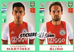 Sticker Lisandro Martínez / Daley Blind - FIFA 365 2020. 448 stickers version - Panini