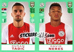 Cromo Dušan Tadic / David Neres - FIFA 365 2020. 448 stickers version - Panini