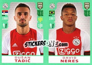 Sticker Dušan Tadic / David Neres - FIFA 365 2020. 448 stickers version n. 279 - Panini