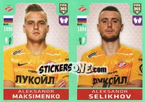 Sticker Aleksandr Maksimenko / Aleksandr Selikhov - FIFA 365 2020. 448 stickers version n. 284 - Panini