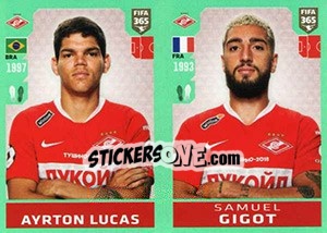 Sticker Ayrton Lucas / Samuel Gigot - FIFA 365 2020. 448 stickers version - Panini