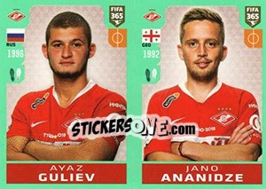 Sticker Ayaz Guliev / Jano Ananidze - FIFA 365 2020. 448 stickers version n. 289 - Panini