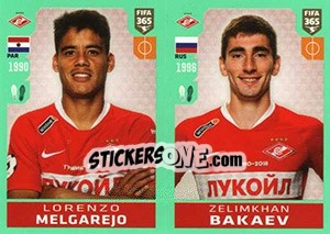 Sticker Lorenzo Melgarejo / Zelimkhan Bakaev - FIFA 365 2020. 448 stickers version n. 290 - Panini