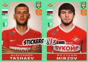 Sticker Aleksandr Tashaev / Reziuan Mirzov - FIFA 365 2020. 448 stickers version - Panini
