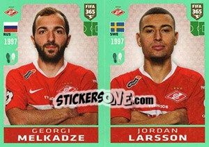 Cromo Georgi Melkadze / Jordan Larsson - FIFA 365 2020. 448 stickers version n. 295 - Panini