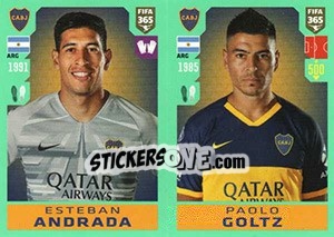 Sticker Esteban Andrada / Paolo Goltz - FIFA 365 2020. 448 stickers version - Panini