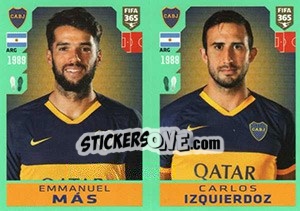 Figurina Emanuel Más / Carlos Izquierdoz - FIFA 365 2020. 448 stickers version - Panini