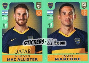 Sticker Alexis Mac Allister / Iván Marcone - FIFA 365 2020. 448 stickers version n. 305 - Panini