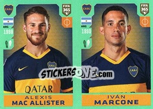 Figurina Alexis Mac Allister / Iván Marcone - FIFA 365 2020. 448 stickers version - Panini